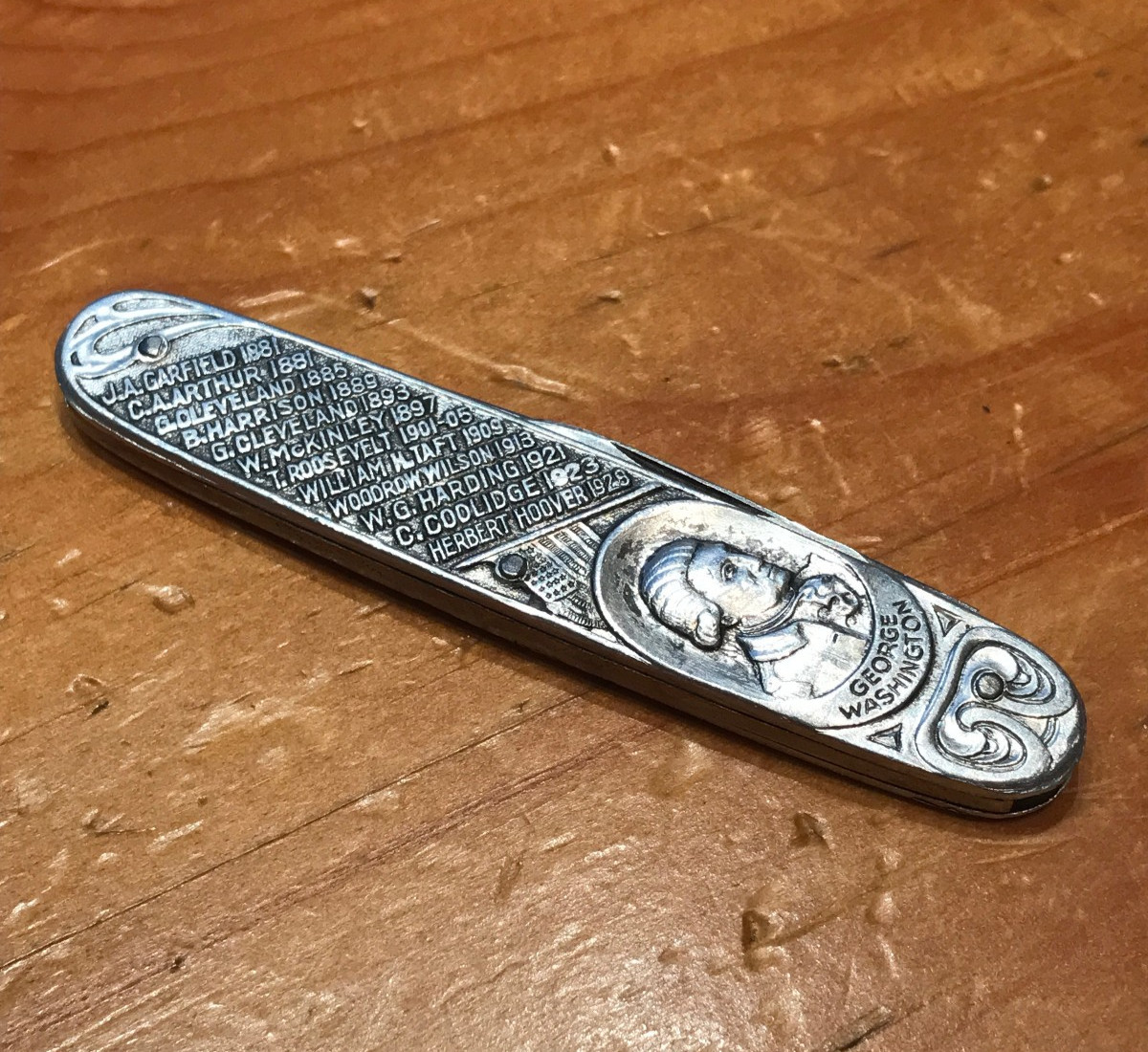VINTAGE TWO BLADE D. PERES SOLINGEN PRESIDENTS THE UNITED STATES POCKET KNIFE