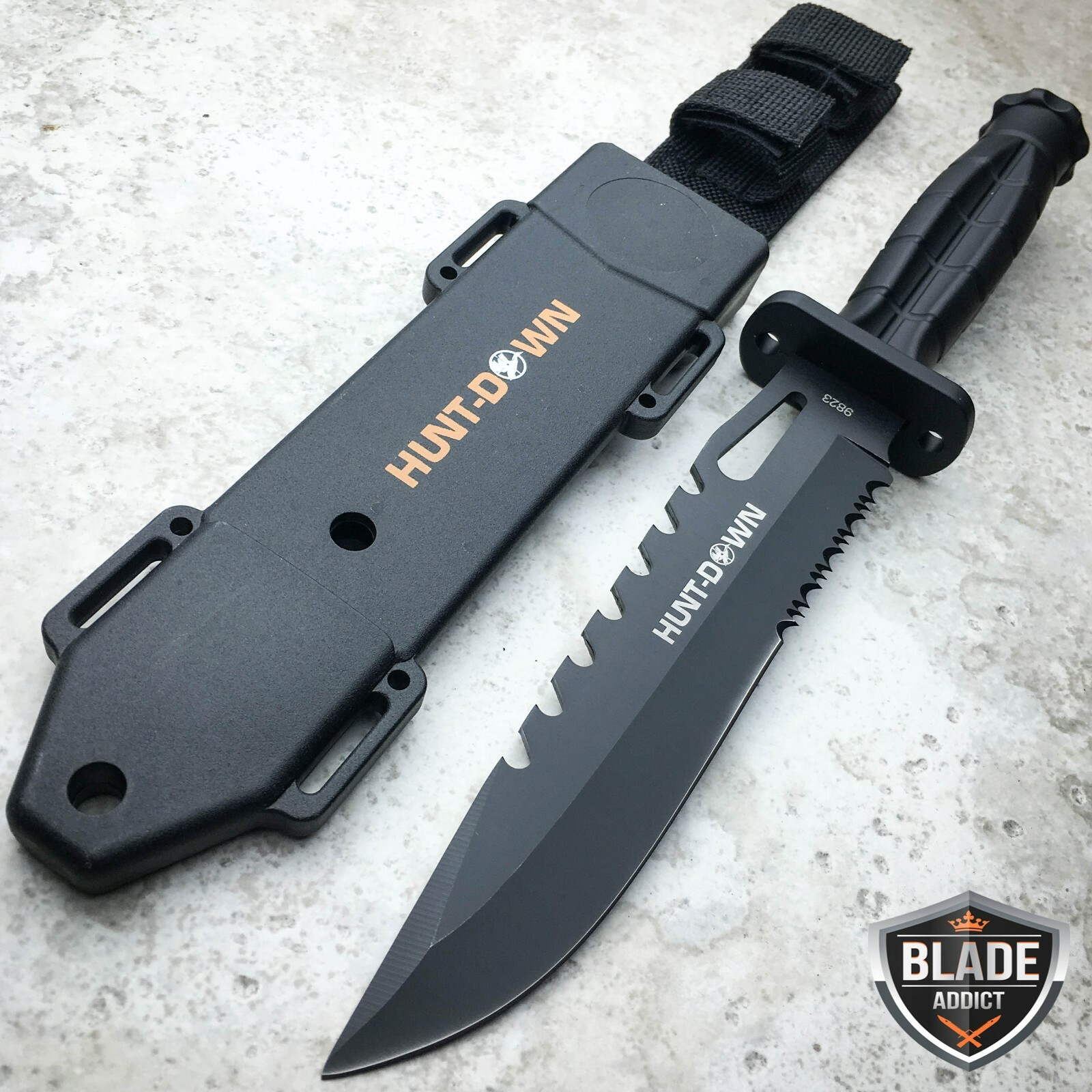 12″ Tactical Hunting FIxed Blade Bowie Survival Military Knife Dagger w/ Sheath