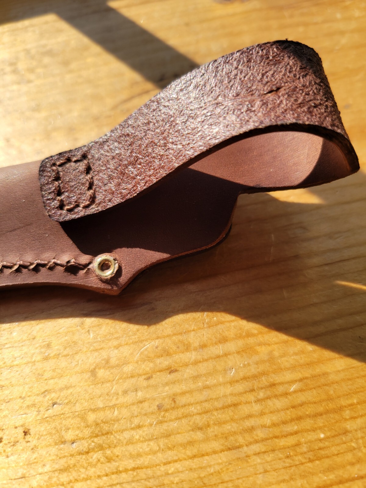 Sheaths Genuine Natural Brown Leather For Up To 6″ Overall Fixed-Blade Knife