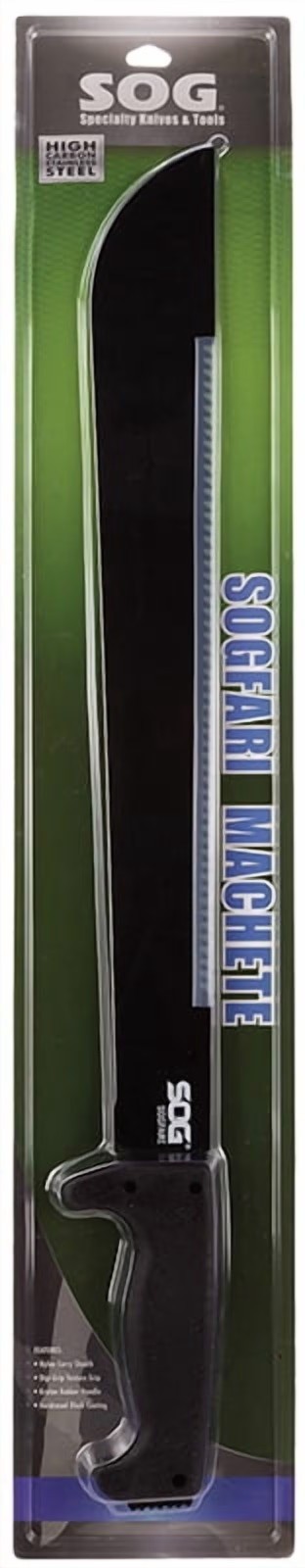 Fixed Blade Machete 18 Inch High Carbon Stainless Rubber Grip Saw Back