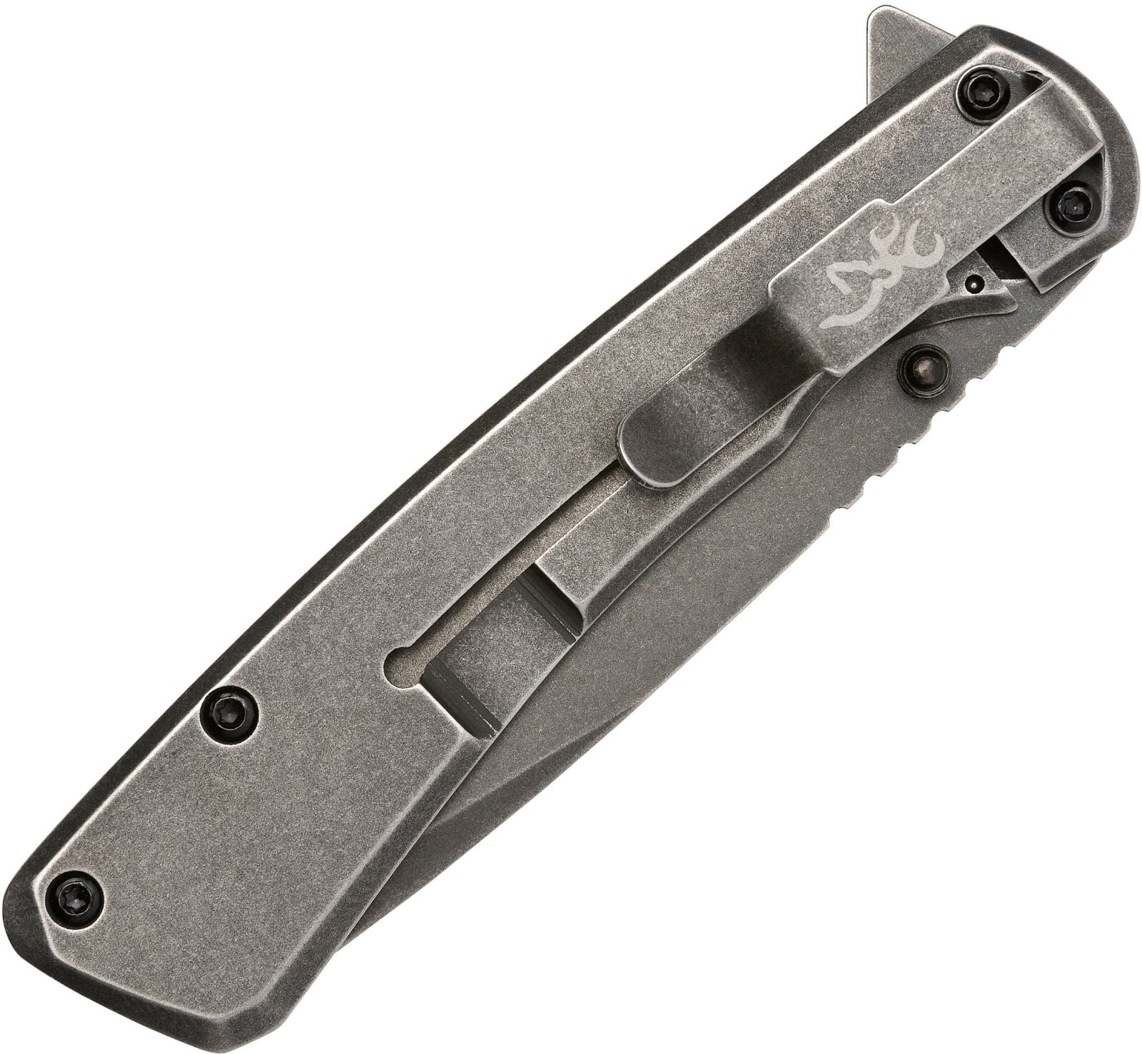 Browning Branded Rock Folding Knife 3″ 7Cr17MoV Steel Blade G10/Stainless Handle