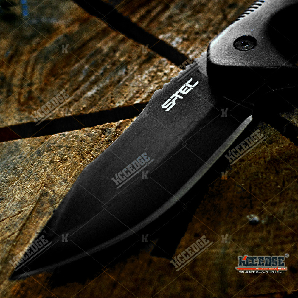9″ Combat FIXED BLADE KNIFE 2 Colors SURVIVAL w/ Kydex Sheath & Paddle Clip