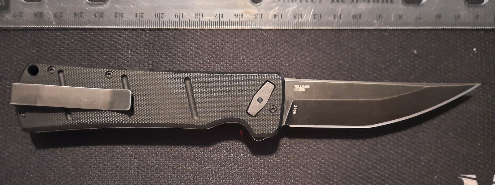 CRKT 2908 Inazuma No Ken Deadbolt Folding Knife D2 Blade Steel G10 Handles Used
