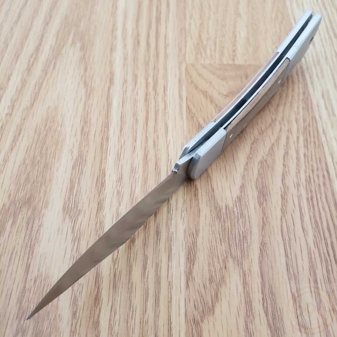 Rite Edge Lockback Folding Knife 3.25″ Stainless Steel Clip Blade Wood Handle