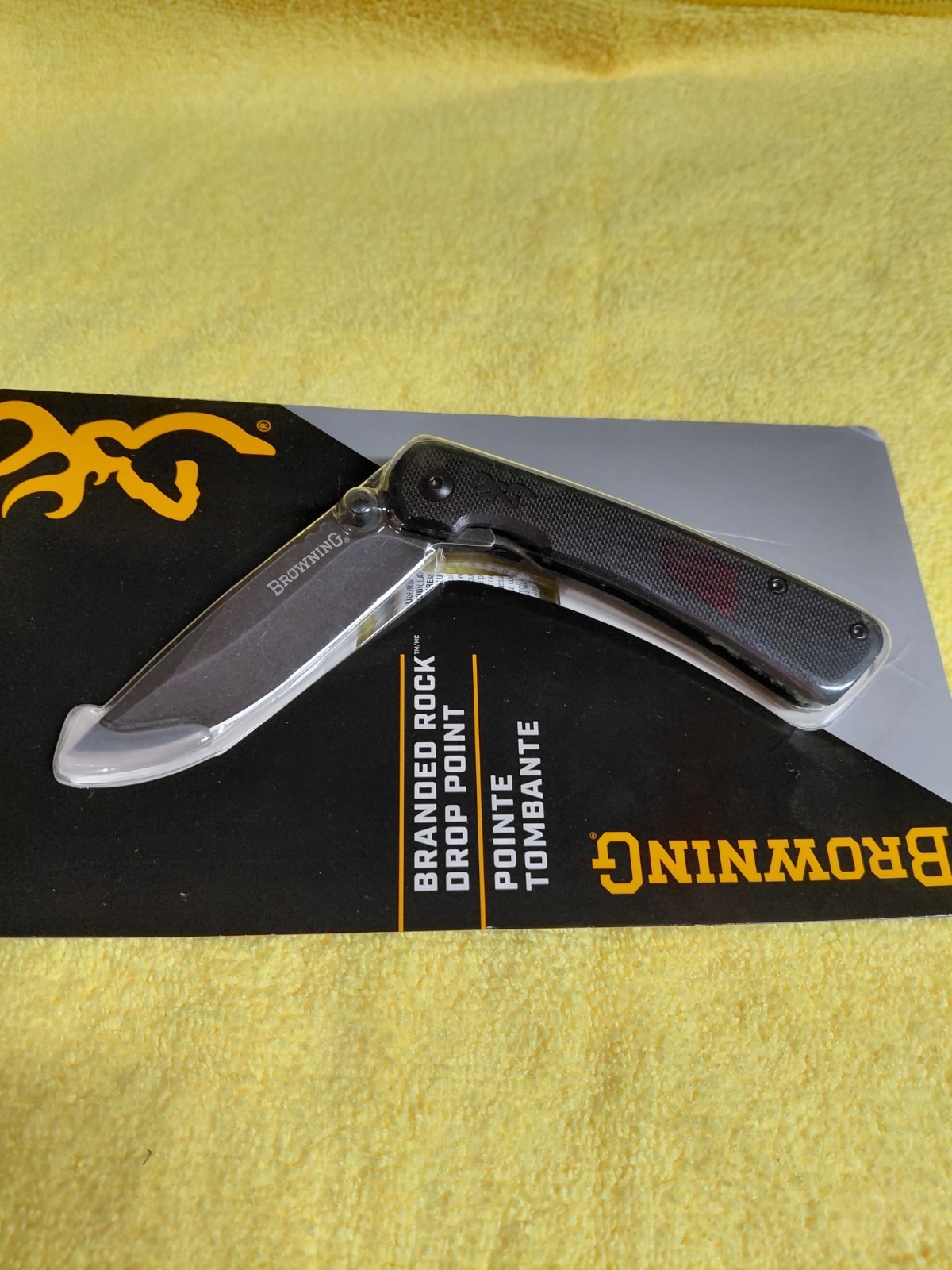 Browning Branded Rock Framelock Black G10 Folding 7Cr17MoV Pocket Knife 0514