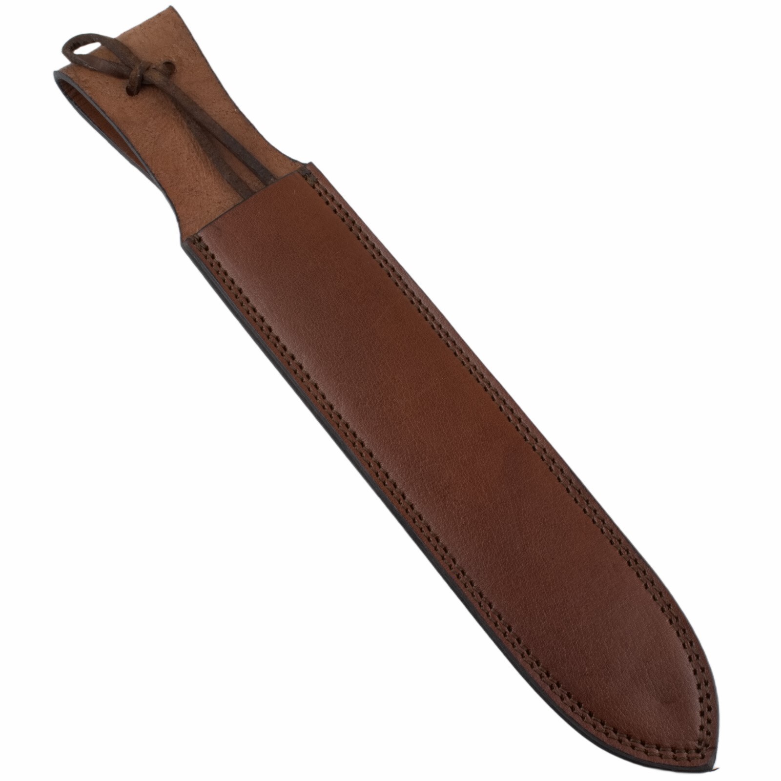Brown Leather Straight Fixed Blade Knife Sheath Fits 12″ Blade 661216