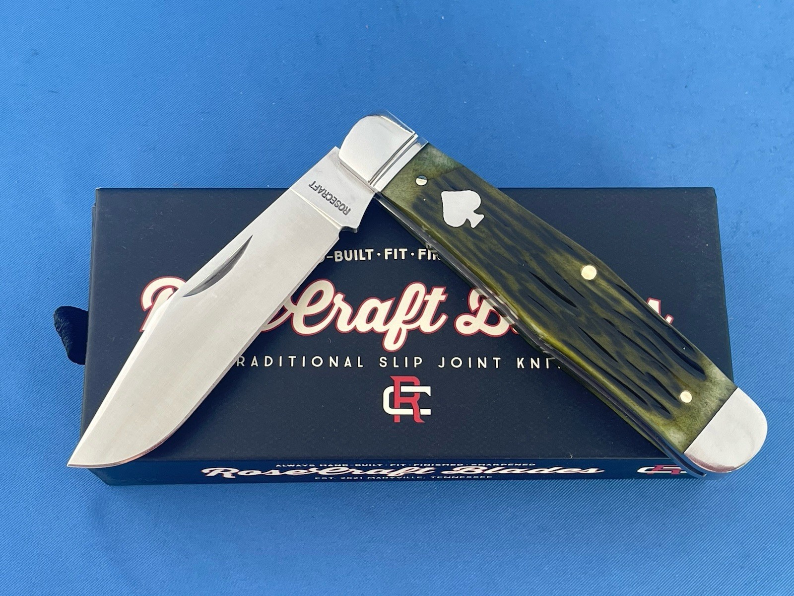 RoseCraft RCT026-VJB Cumberland River Coke Bottle Knife Vintage Bone