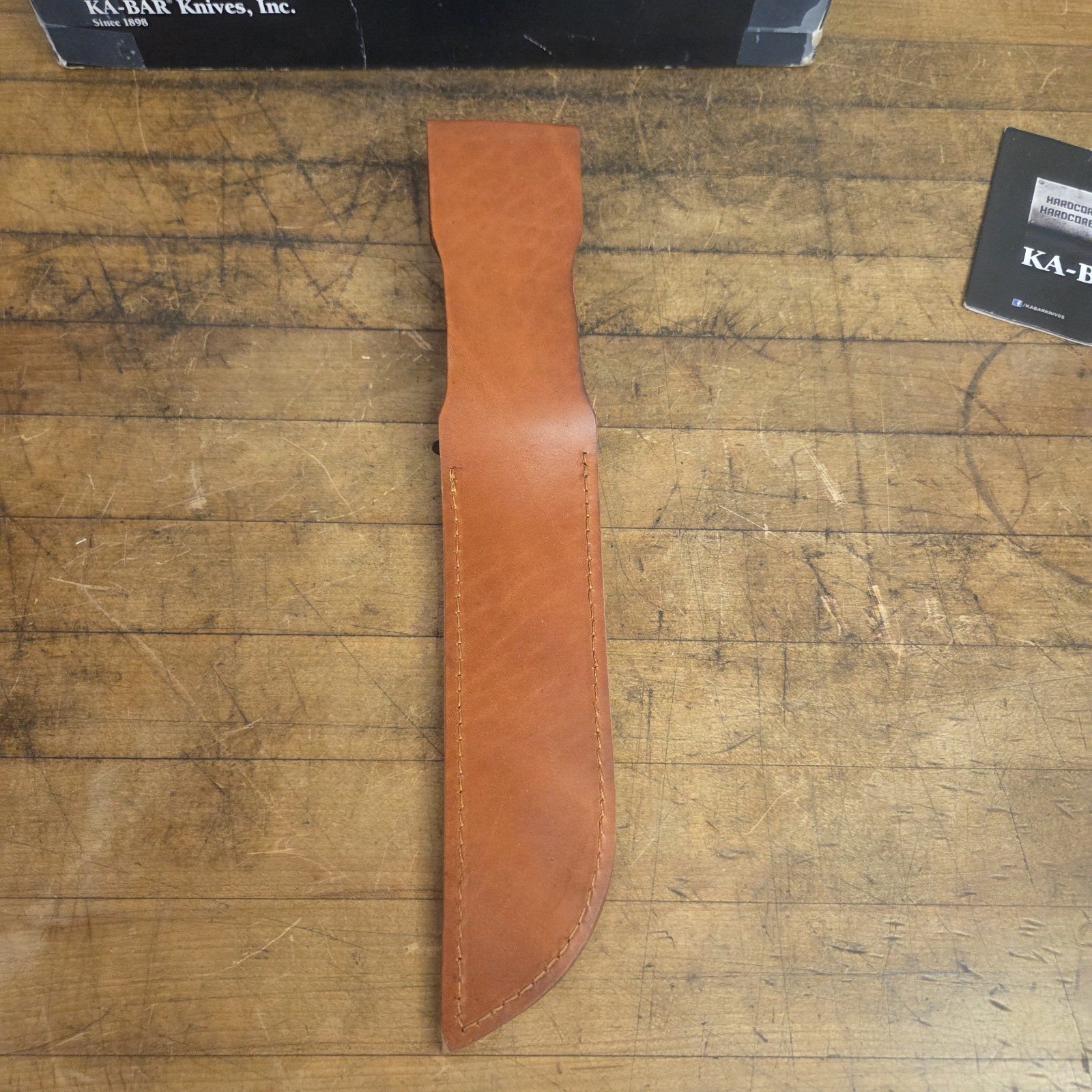 KaBar 1217 Fighting/Combat Knife USMC Leather Sheath Straight Edge