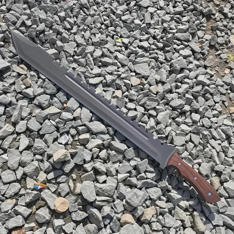 Handmade 5160 carbon Steel , Full Tang Forest Knife with Leather Sheath