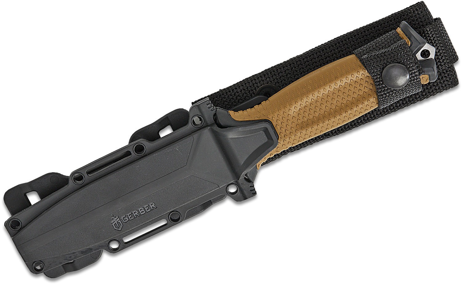 Gerber Strongarm Magnacut Fixed Blade Survival Knife W/ Modular Molle Sheath