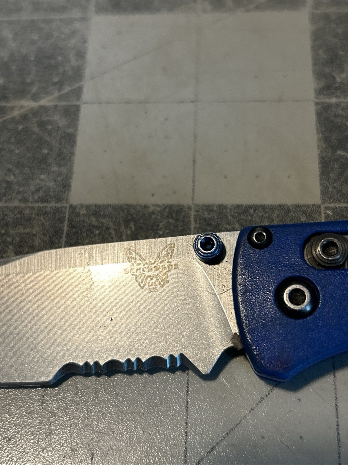 Benchmade Knives Bugout 535 Blue Grivory S30V Pocket Knife
