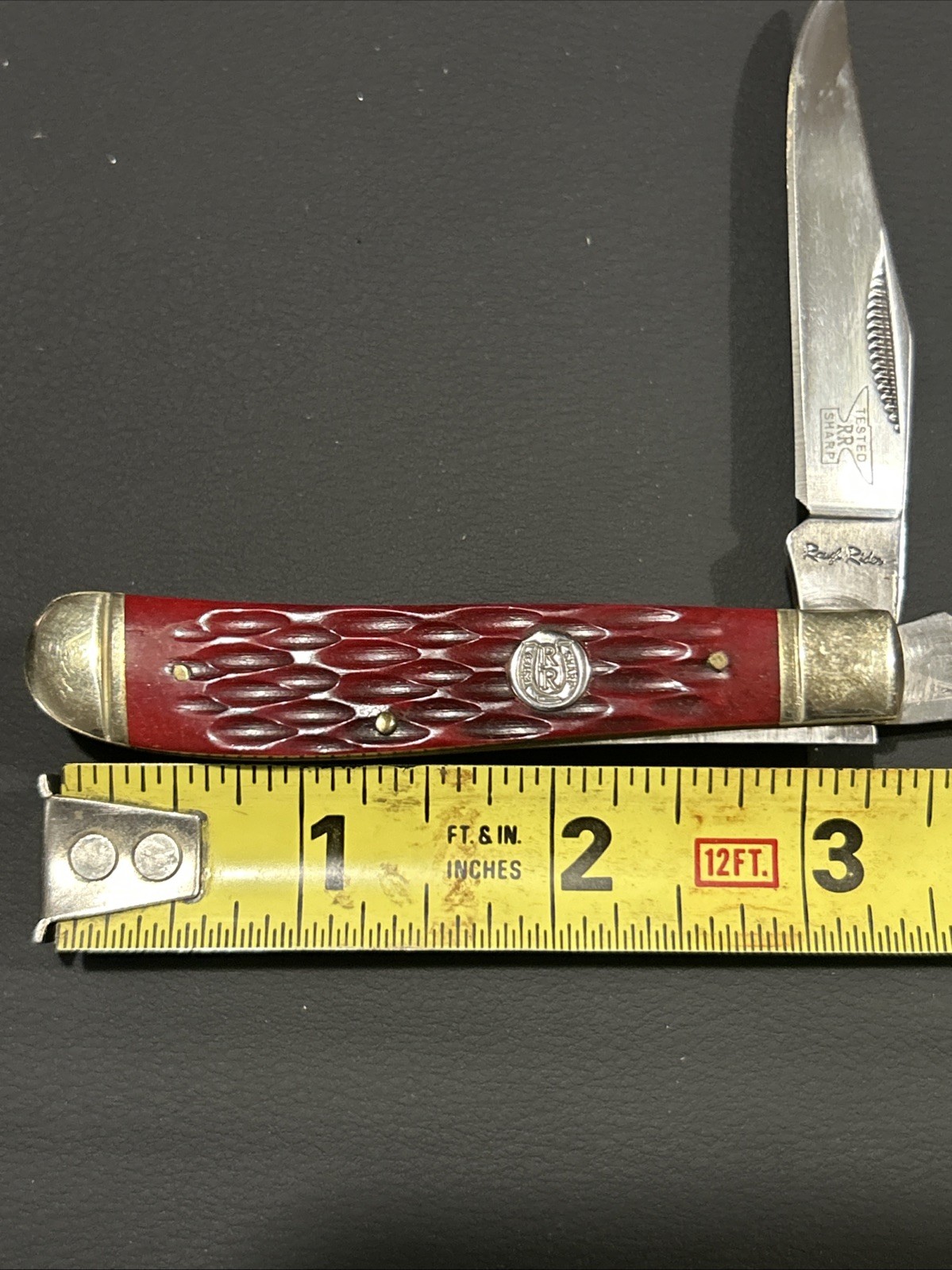 Roughrider Redbone 2-Blade Trapper RRTested 440 Razor Sharp, Steel, China,