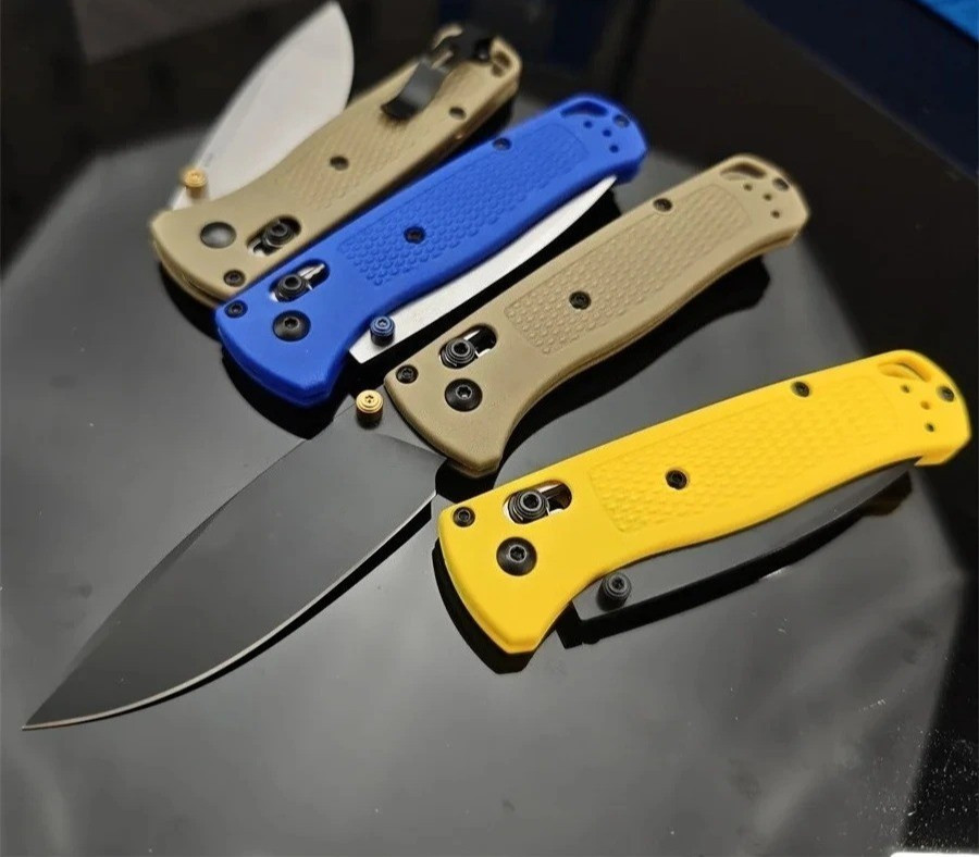 Manual Folding Custom 535 Pocket Knife 440CSteel Blade Nylon Glass Fiber Handle