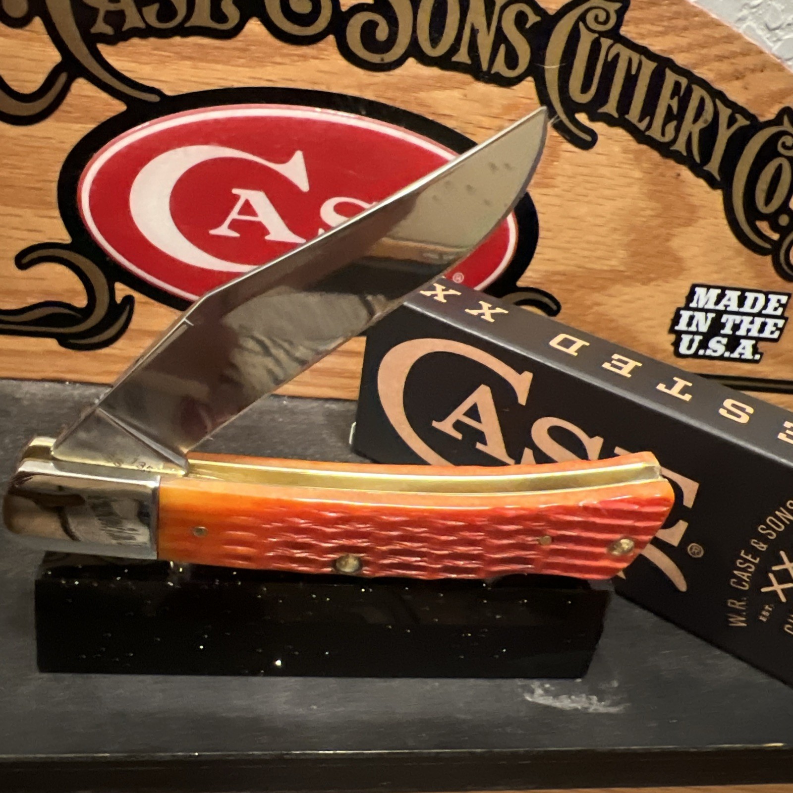 2026 CASE XX TEQUILA SUNRISE BONE CRANDALL JIGGED CASE AXE HANDLE BR61135 SS NIB