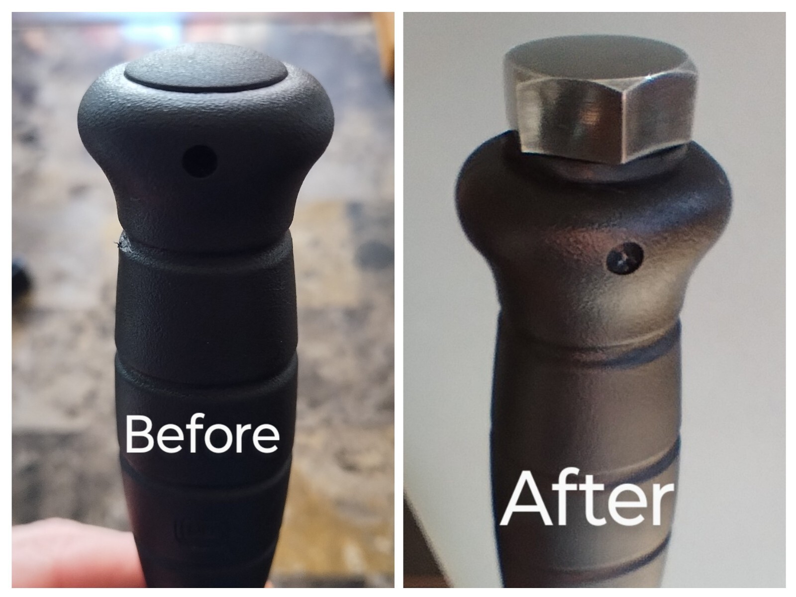! Glock Field Knife MODIFICATION SERVICE Steel Hammer Pommel Breaker Cap 81 78