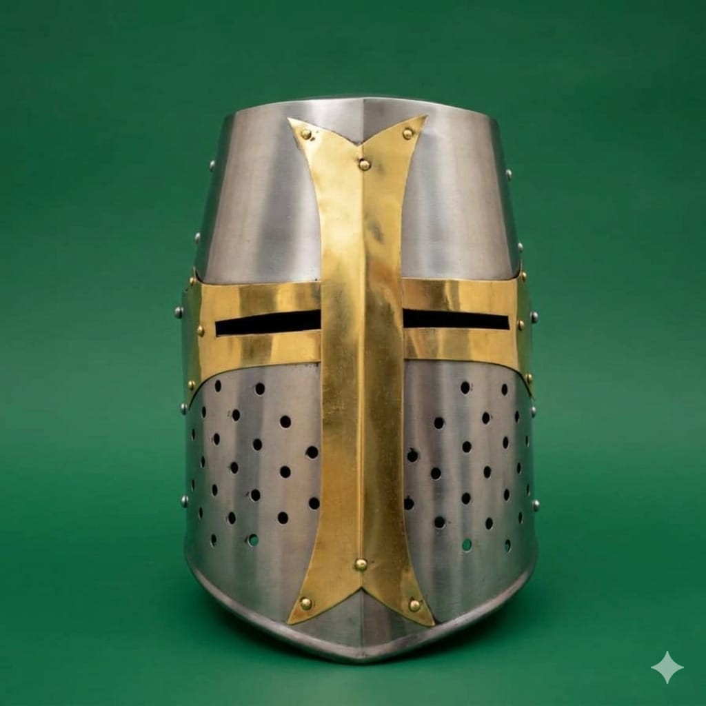 Medieval Templar Crusader Knight Armor Helmet | Greek Roman Spartan Armour