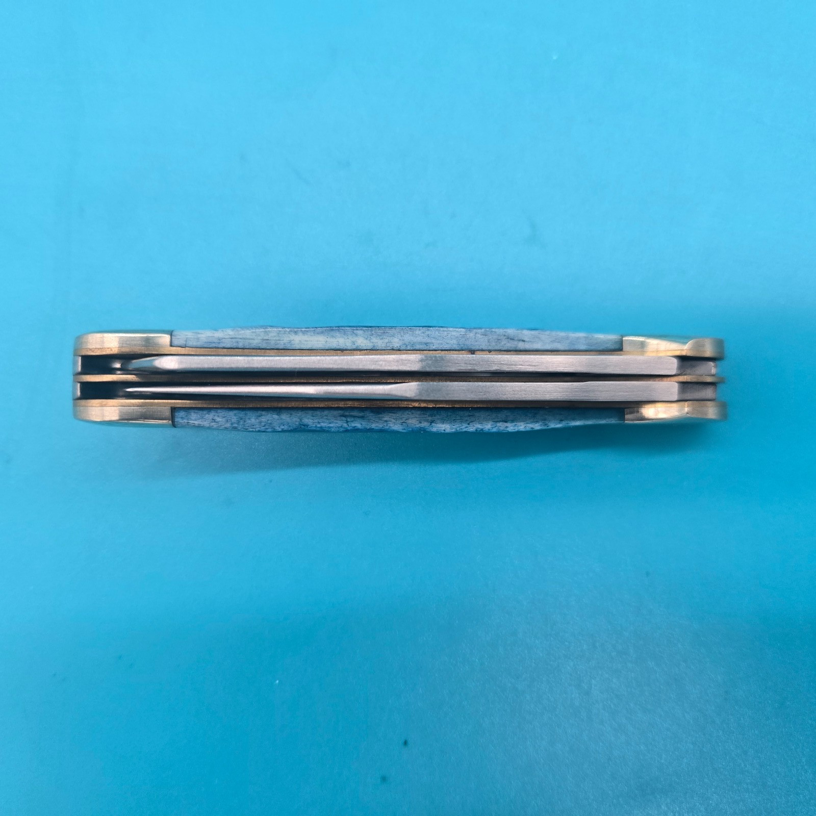 Steel Warrior Pocket Knife SW-111CBJ Blue Handle 2 Blade China