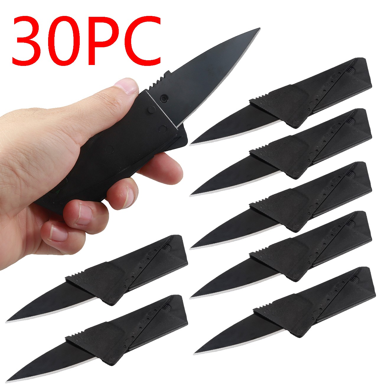 1-1000x Ultra-Thin Folding Pocket Knives Sharp Hunting Knives Credit Cards Knife