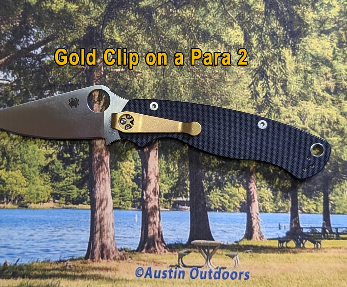 Titanium Deep Carry Pocket Clip For Spyderco Para 2, Para 3, Manix, 🔥USA Seller