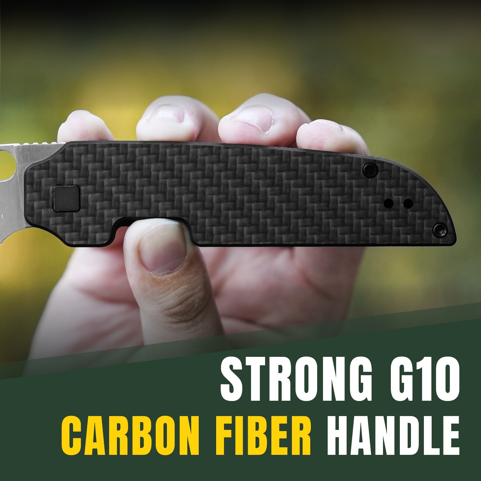 Kizer Varatas Drop Point Folding Knife Nitro-V Blade Carbon Fiber Handle V3637A2