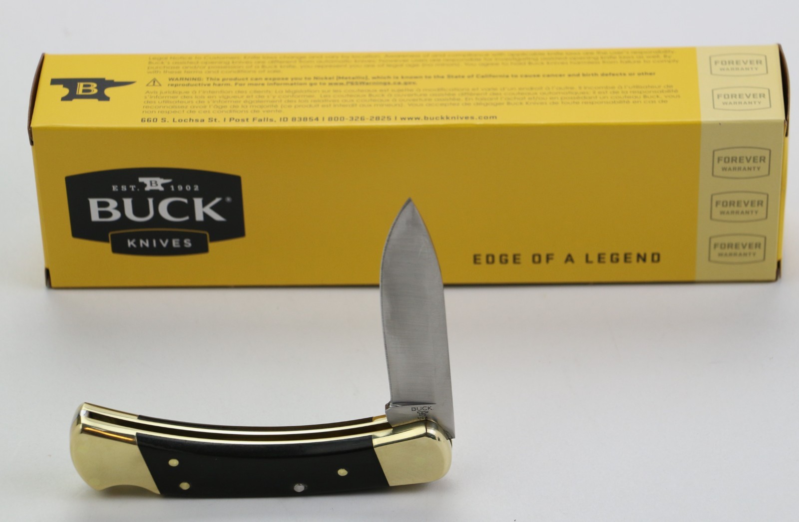 Buck 110 Drop Point Folding Hunter Knife 0110BRS6-B 420HC Ebony Made in USA New
