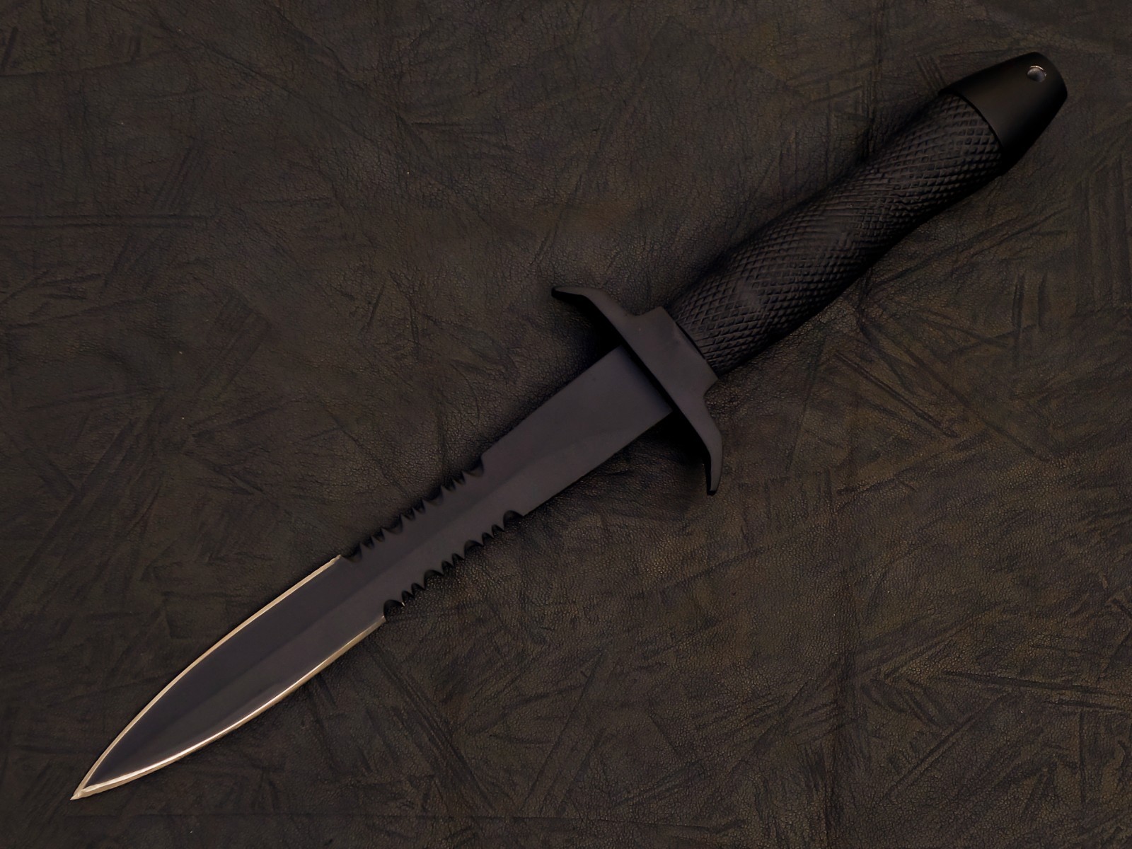 Hand Made Gerber MK-II Dagger REPLICA In 12C27 Steel w/checkered Aluminum Handle