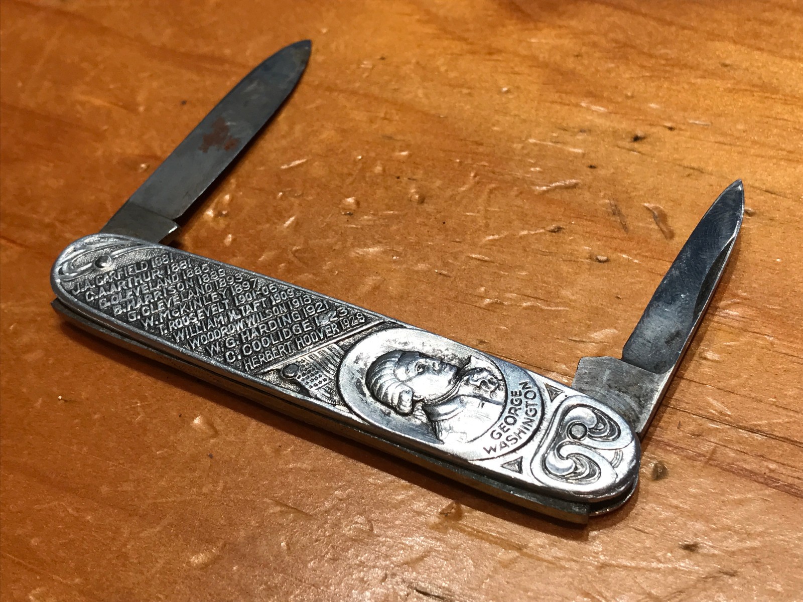 VINTAGE TWO BLADE D. PERES SOLINGEN PRESIDENTS THE UNITED STATES POCKET KNIFE