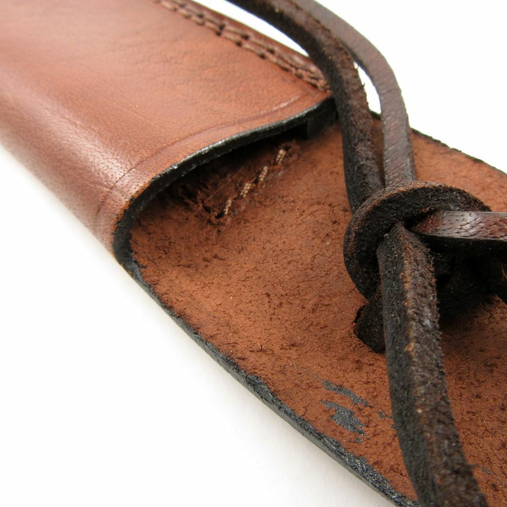 Knife Sheath Leather Belt Fixed-Blade Brown 10″ – Fits Blade up to 5.5″ x 1.25″