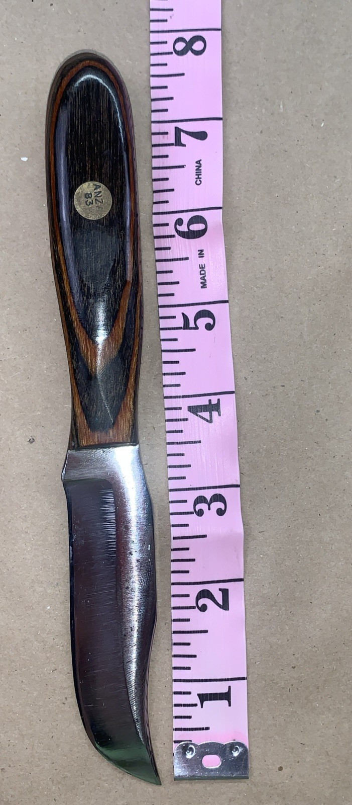 1983 Anza Trailing Point Swedge Knife 201 Original Sheath BROKEN SNAP Hand Made