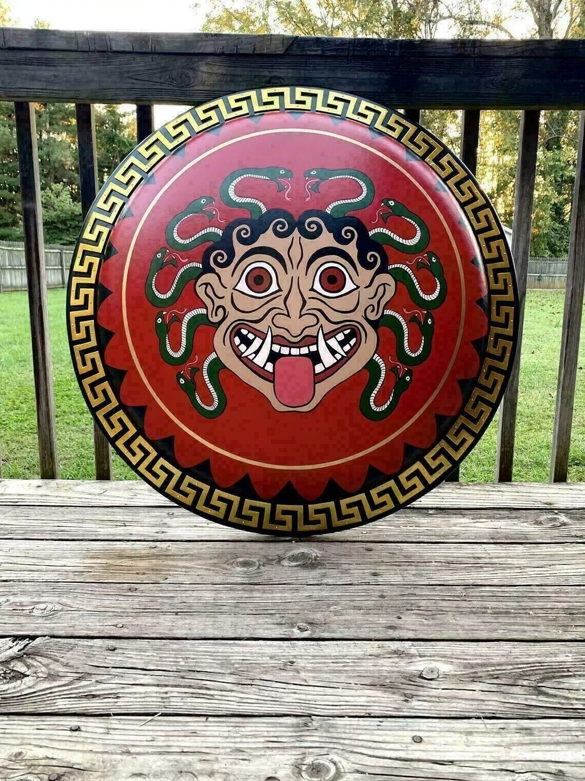 Medieval Gorgon Medusa Authentic Ancient Greek Hoplite Shield Christmas Costume