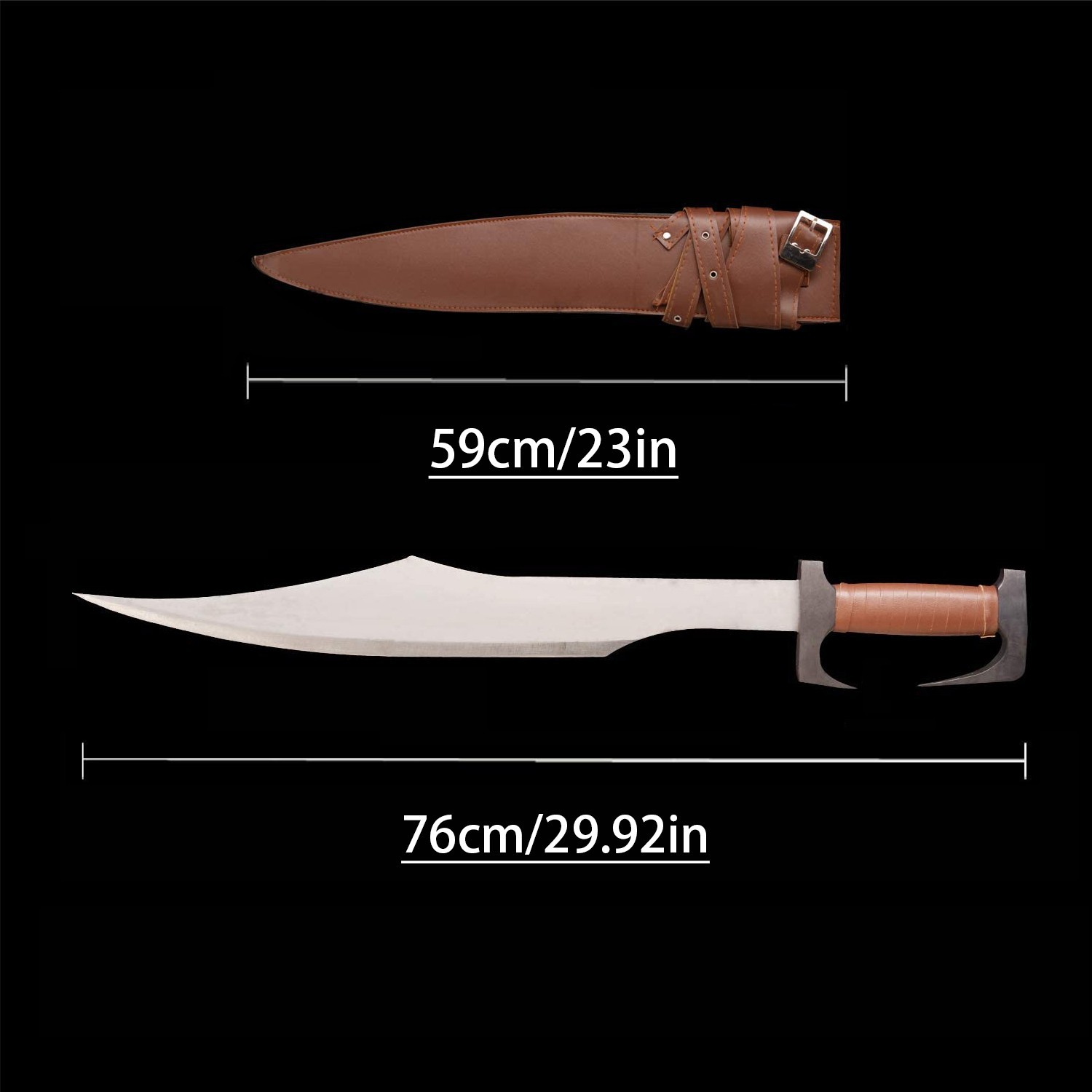 30in Spartan Warrior Replica Sword/Film Replica Sword/Manganese steel Brown