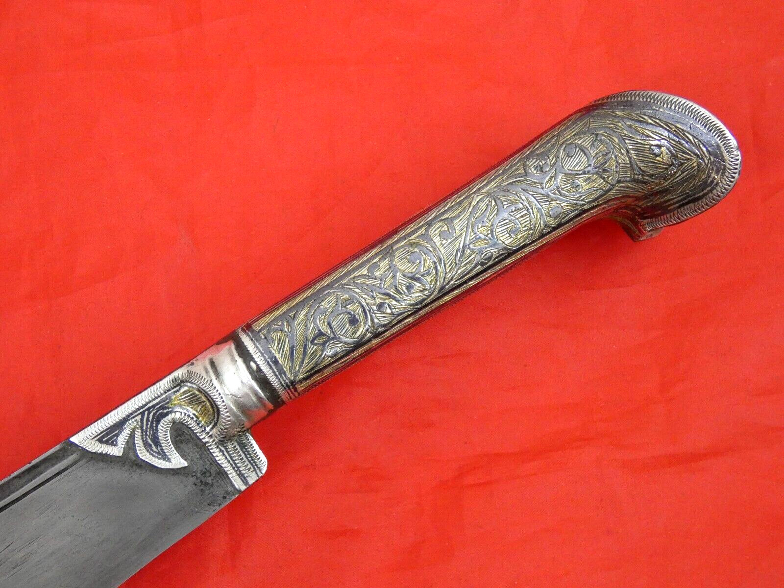 ANTIQUE GREEK DAGGER KNIFE NIELLO SILVER YATAGHAN 1906 / Turkish Ottoman Sword