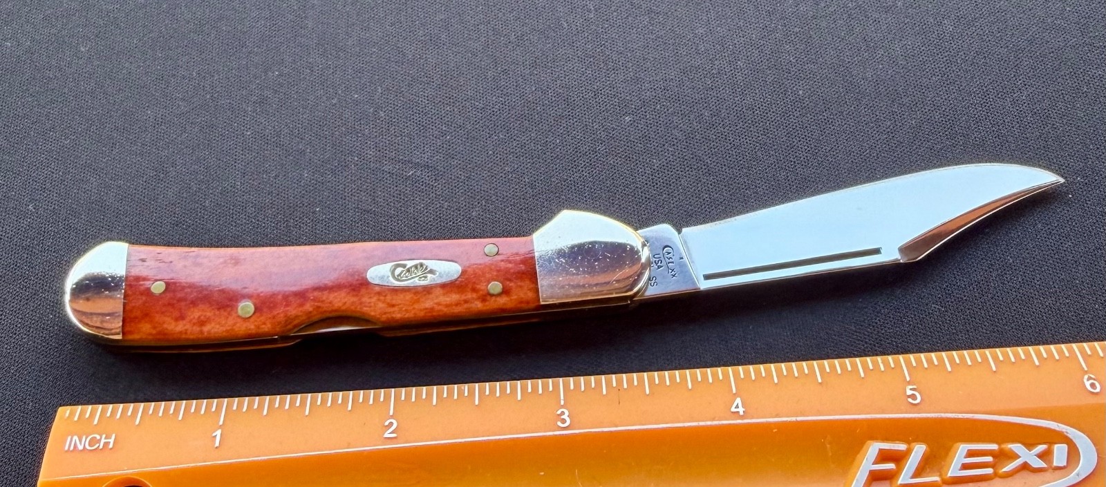 2018 Case XX USA Chestnut Bone Handle Mini Copperlock Folding Pocket Knife Used