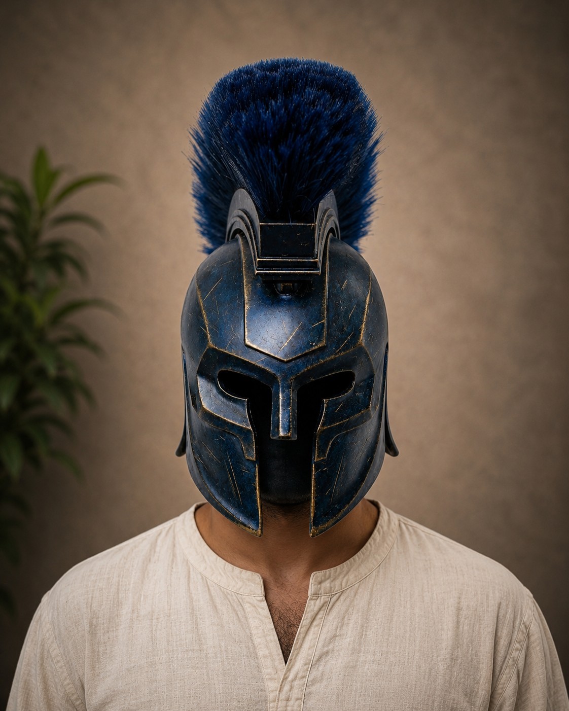 Agamemnon Helmet with Crest – Greek Warrior Replica Armor