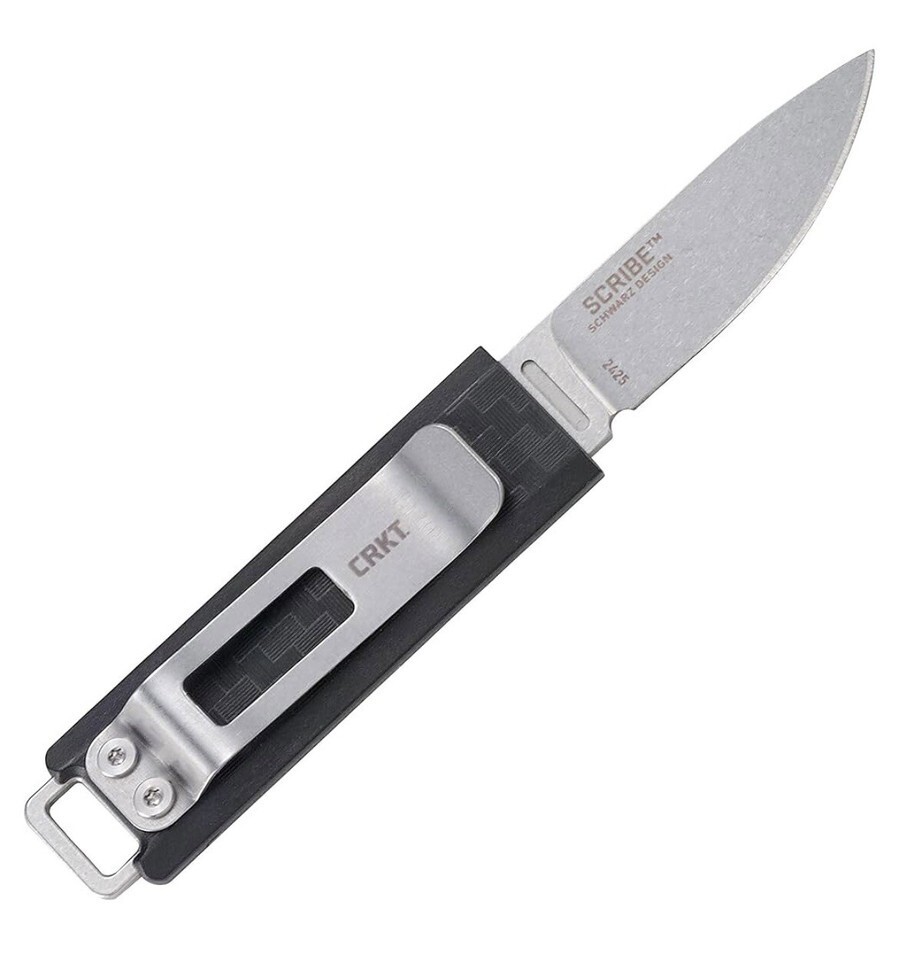 CRKT Scribe (CR2425) 1.75″ 5Cr15MoV Stonewashed Drop Point EDC pocket knife