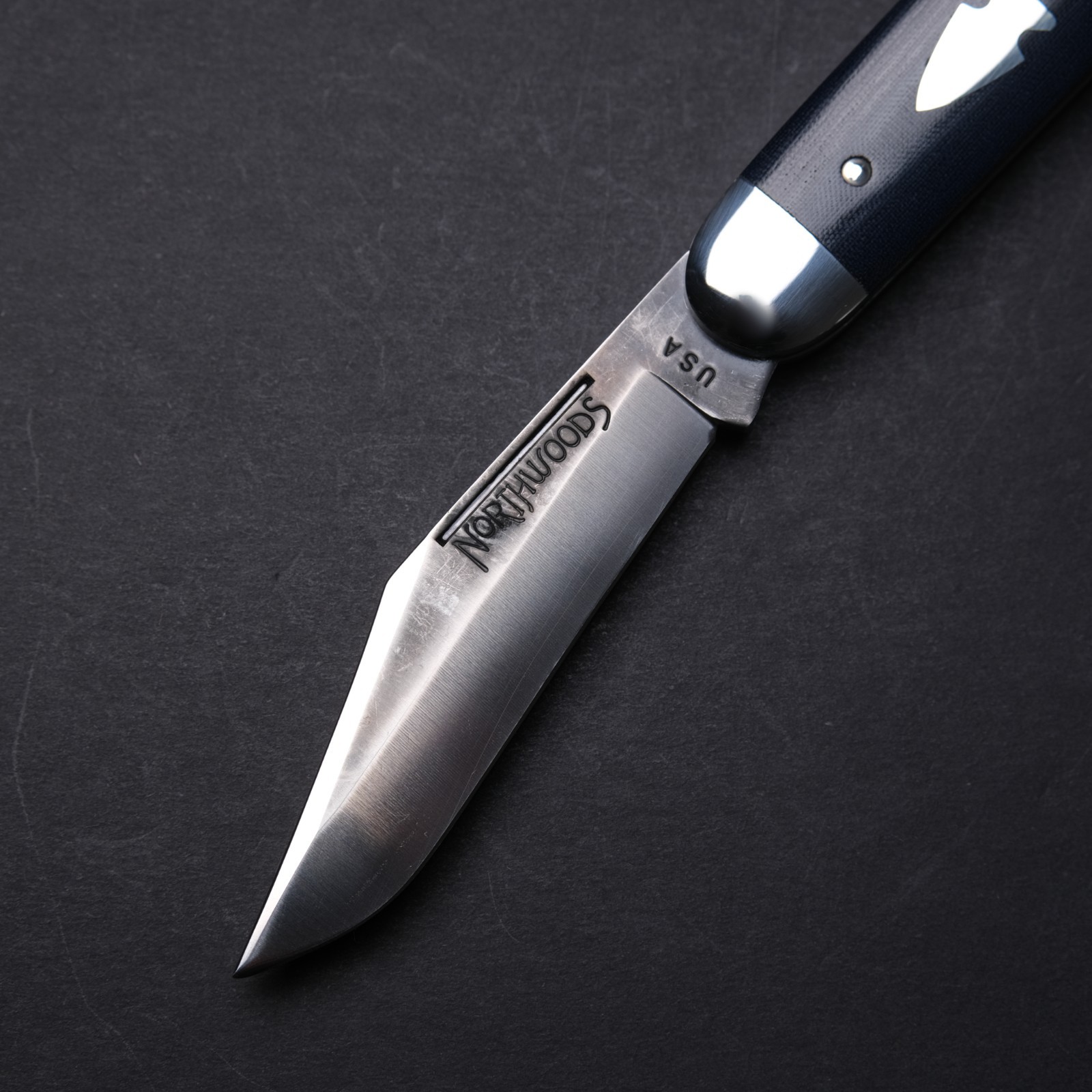 Northwoods Knives GEC Forest Jack – Clip Point / Blue Linen Micarta