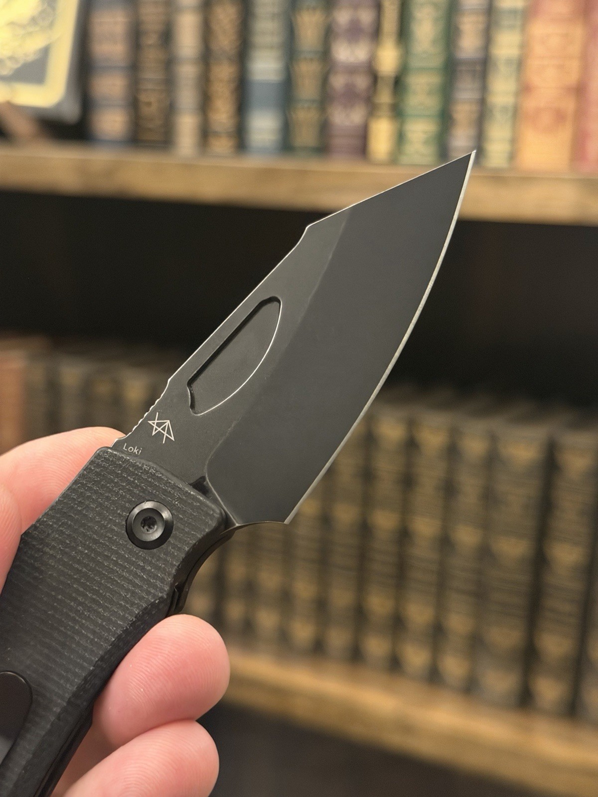 Tenable Knives Loki Linerlock Black Micarta Folding Nitro-V Pocket Knife B1058A1