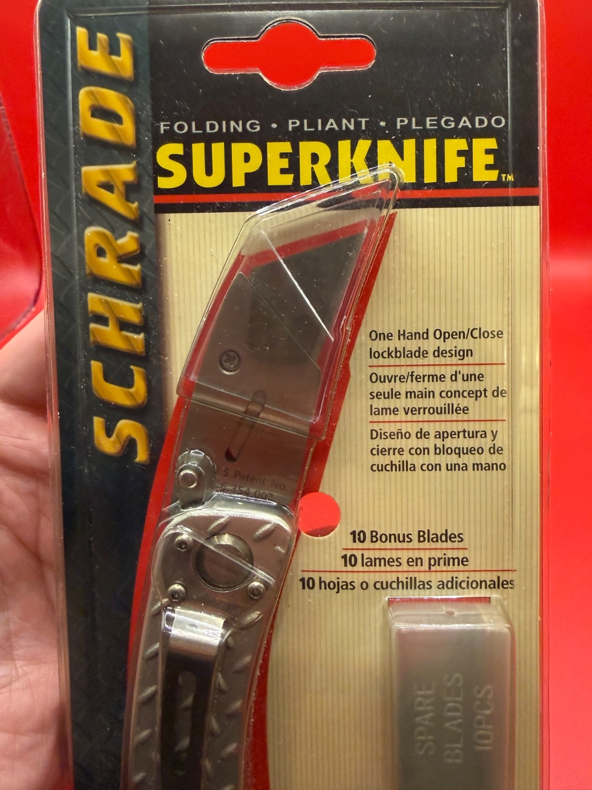 Schrade Superknife SSK5CP Folding Utility Knife NIB 10 Bonus Blades China