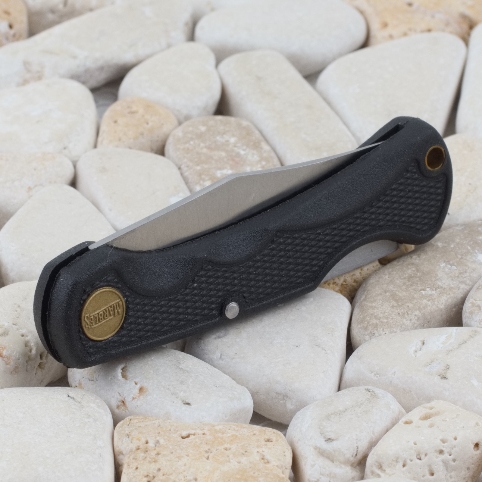 Marbles Black Lockback Folding Pocket Knife MR567 Clip Point Blade