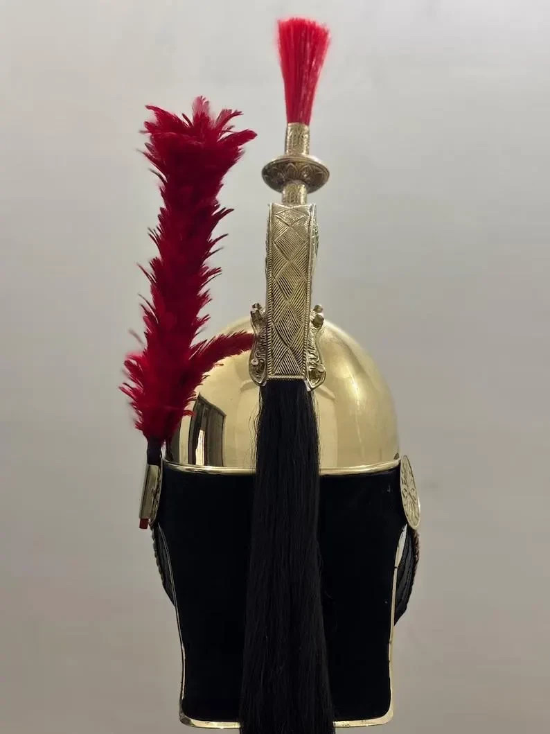 French Military Cuirassier Helmet Replica Handmade Historical Cavalry Armor