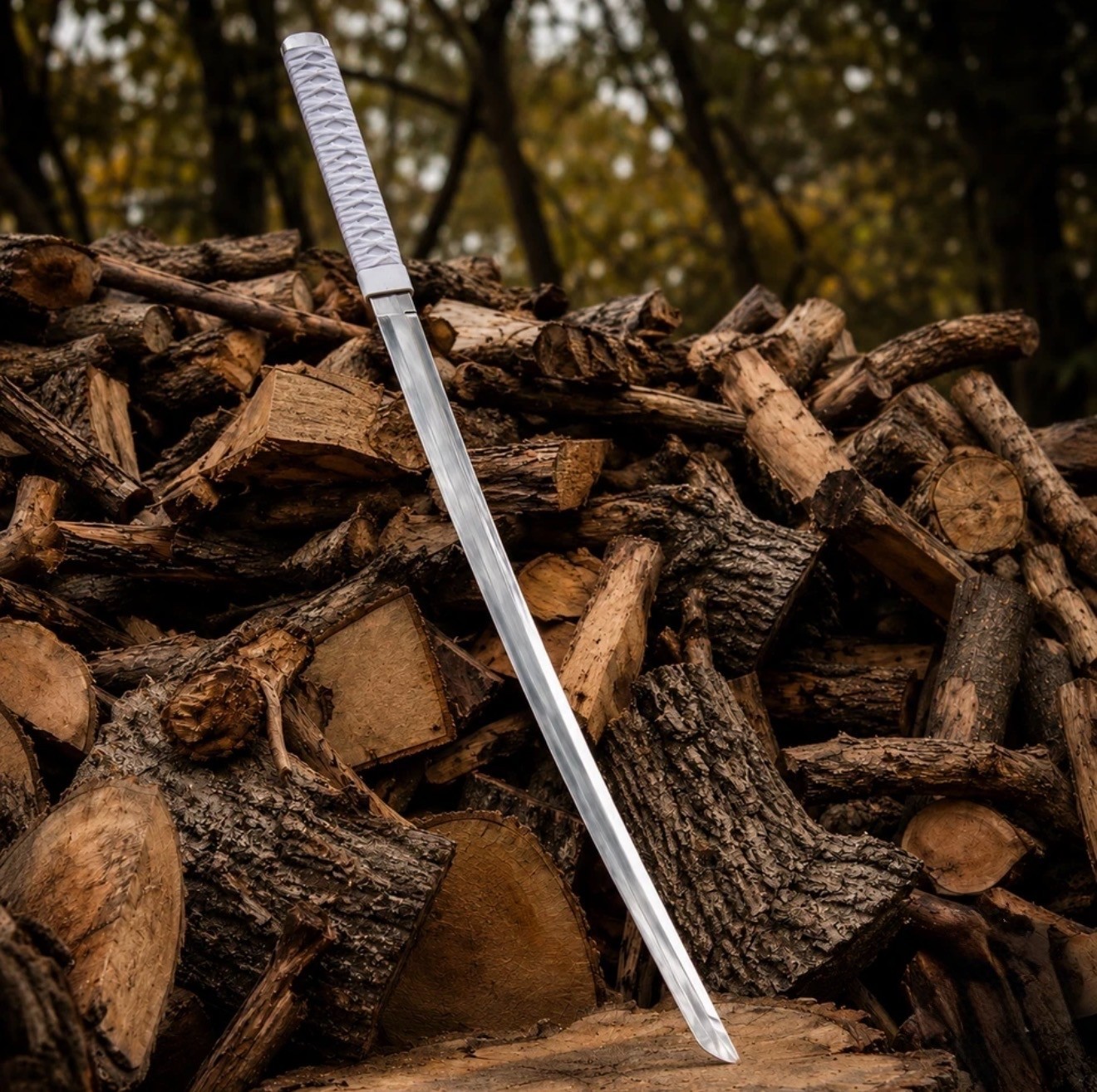 Handmade Japanese Samurai Katana Sword Carbon Folded Steel Sharp Full Tang