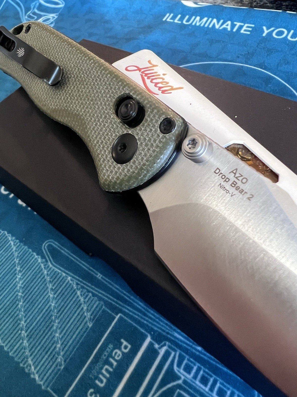 Kizer Drop Bear 2 Folding Pocket Knife Nitro-V Blade Micarta Handle V3619.2KC1