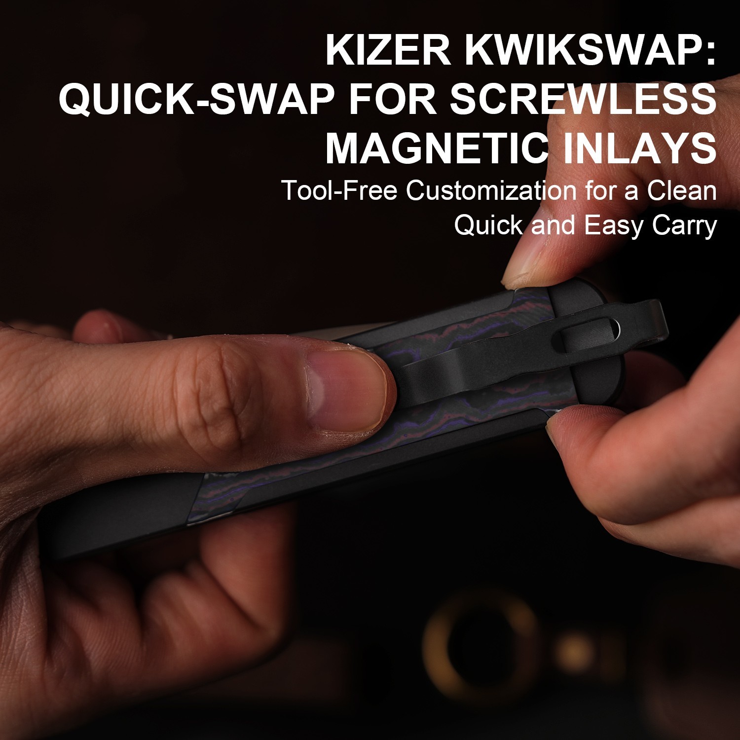 Kizer Militaw 315 Folding Pocket Knife Elmax Blade Aluminum & FatCarbon Handle