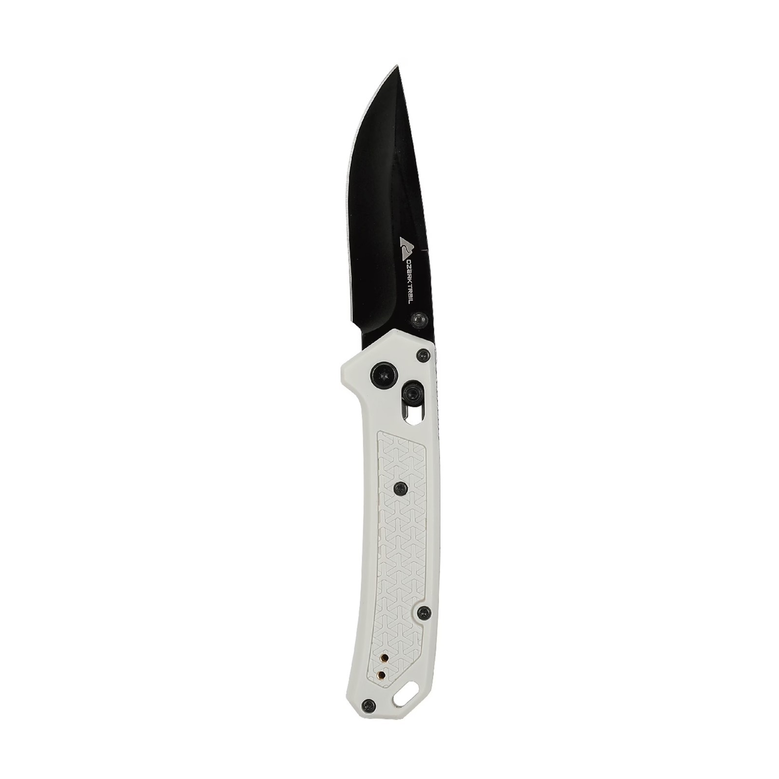 Ozark Trail Glacier 7.5 Inch Folding Knife White w/ Shaft Lock