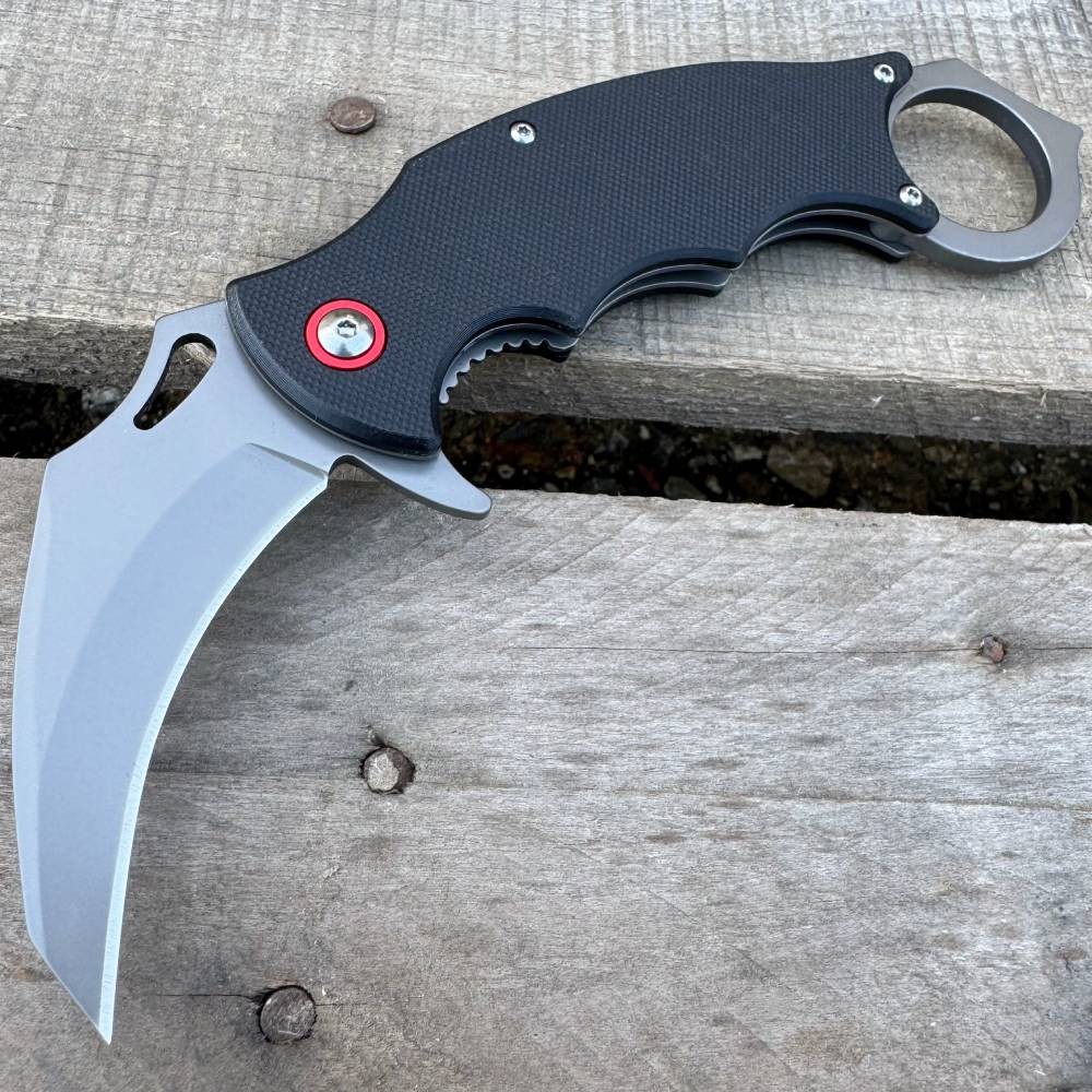 5.5″ Tactical Karambit Talon Claw Curved Blade Ball Bearing Folding Pocket Knife