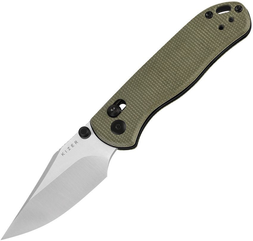 Kizer Cutlery Drop Bear 2 Folding Knife 2.88″ Nitro V Steel Blade Micarta Handle
