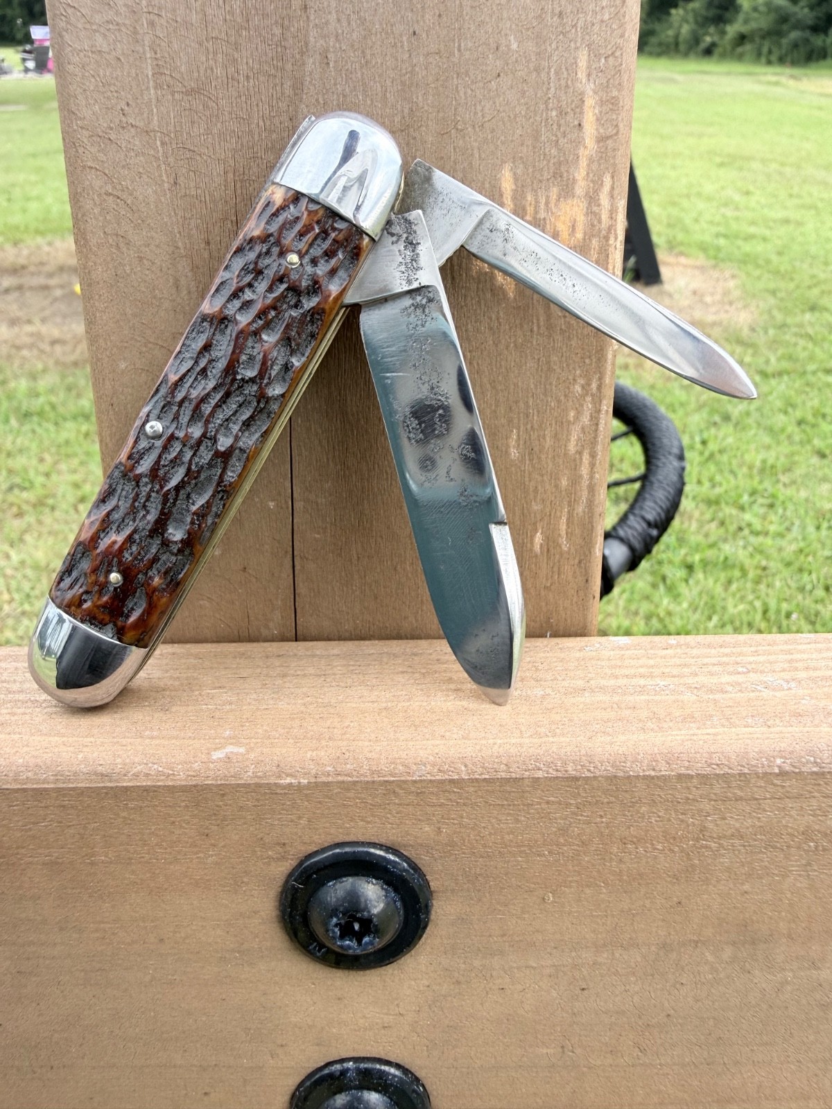 Camillus Cutlery Co Camillus N.Y. Two Bladed Spear Point Long Pull