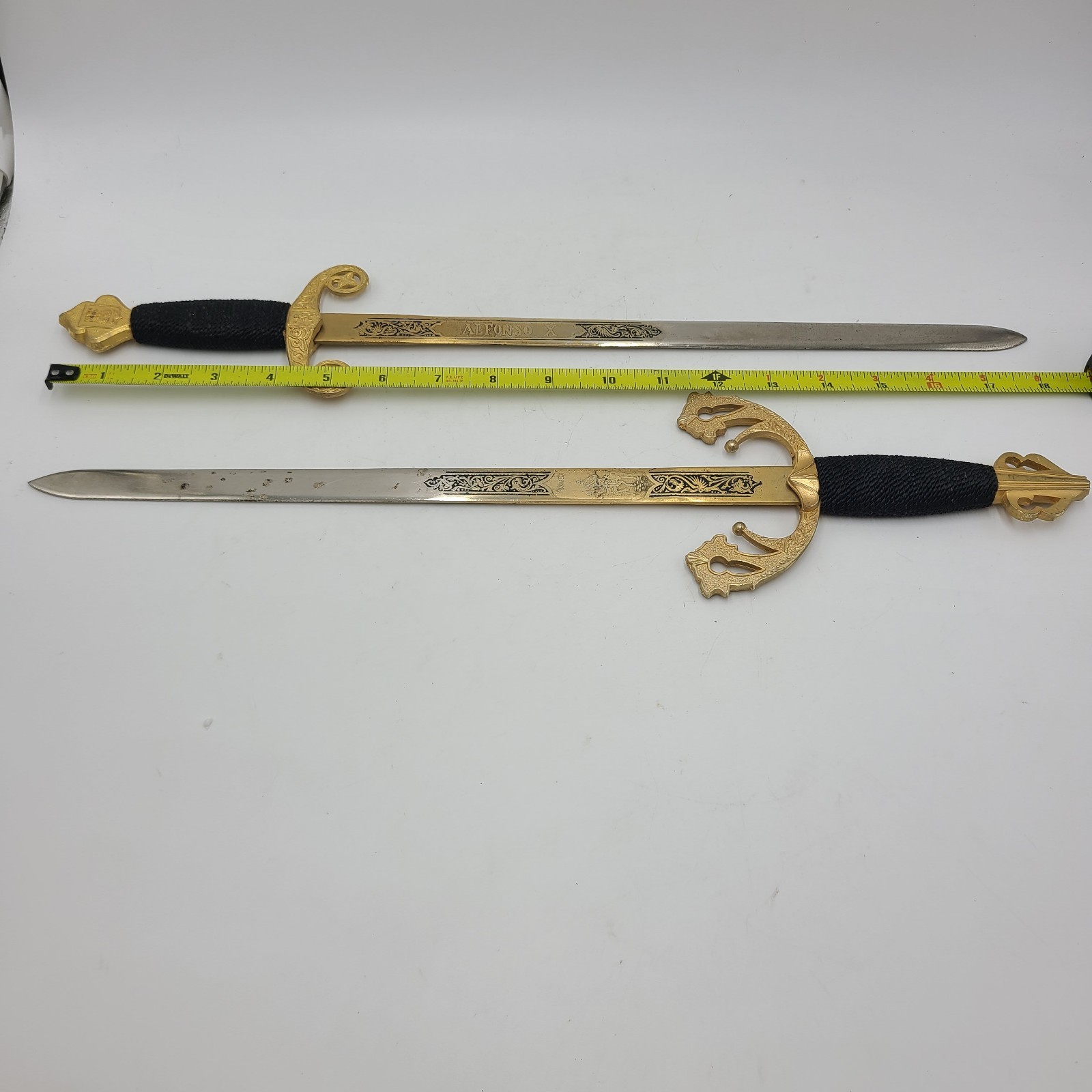 2 decorative replica swords Toledo, Spain 18 inch