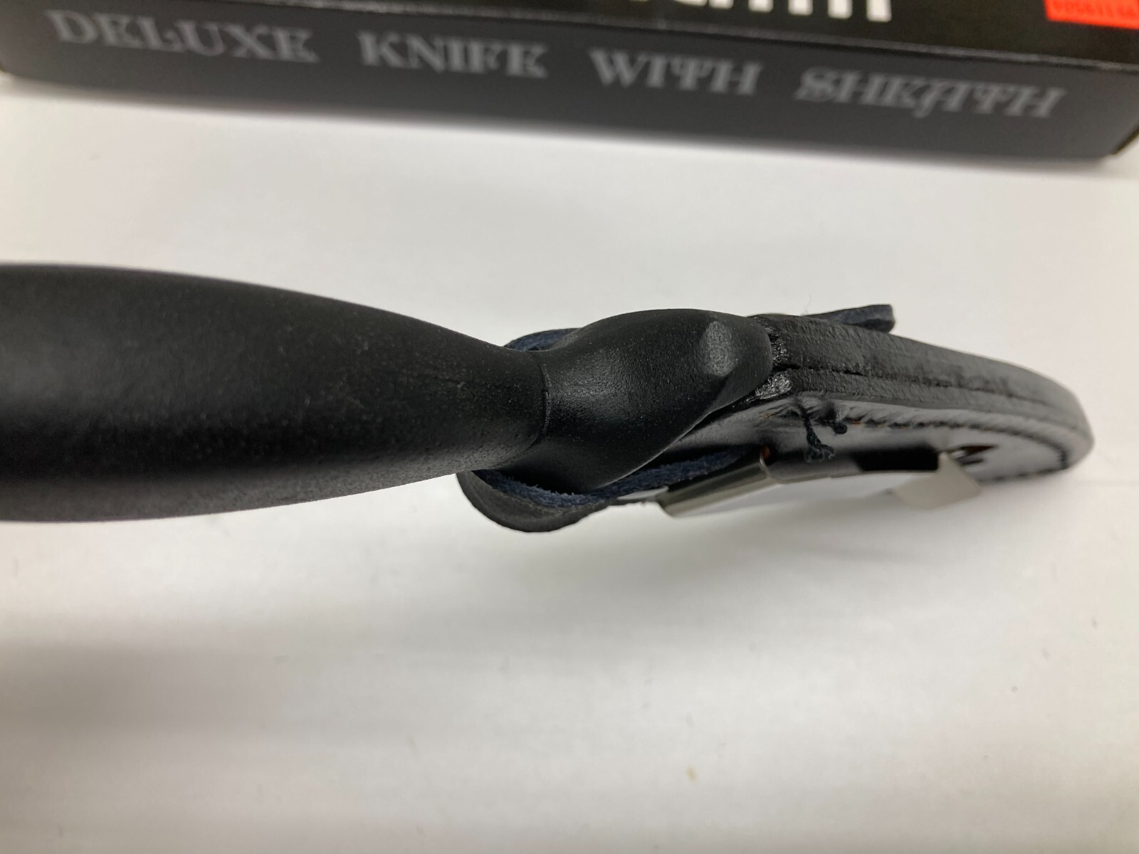 Fixed Blade Knife, Silver Blade, with Leather Sheath G-20L