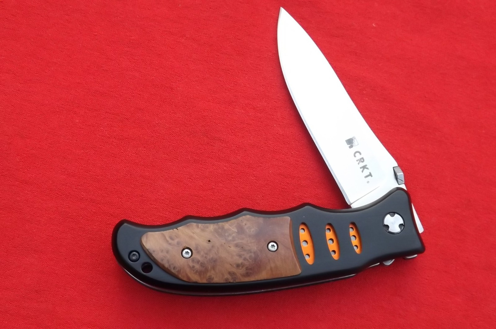 CRKT COLUMBIA RIVER LAKE DESIGN SENTINEL WOOD GRIPS CLEAN NEW UNUSED LINER